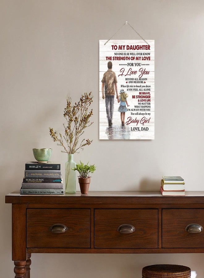 BQL Inspirational Wall Decor - Decorative Hanging Wood Signs for Daughter's Birthday - 'You Will Always Be My Baby Girl' Gift - Image 4